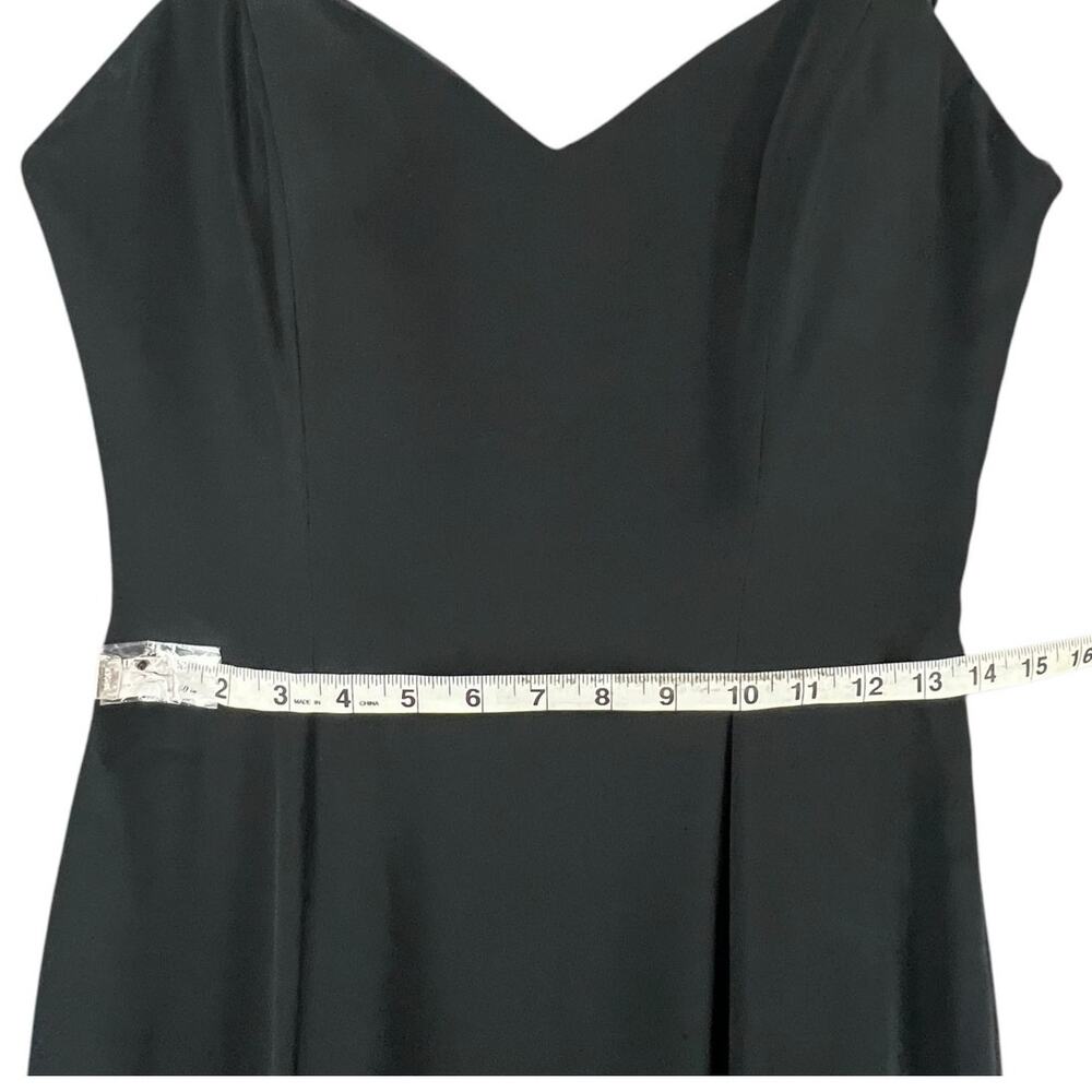 Lillie Rubin Maxi Dress Womens 8 Black Embroidered Beaded Evening Gown Formal - Picture 11 of 14